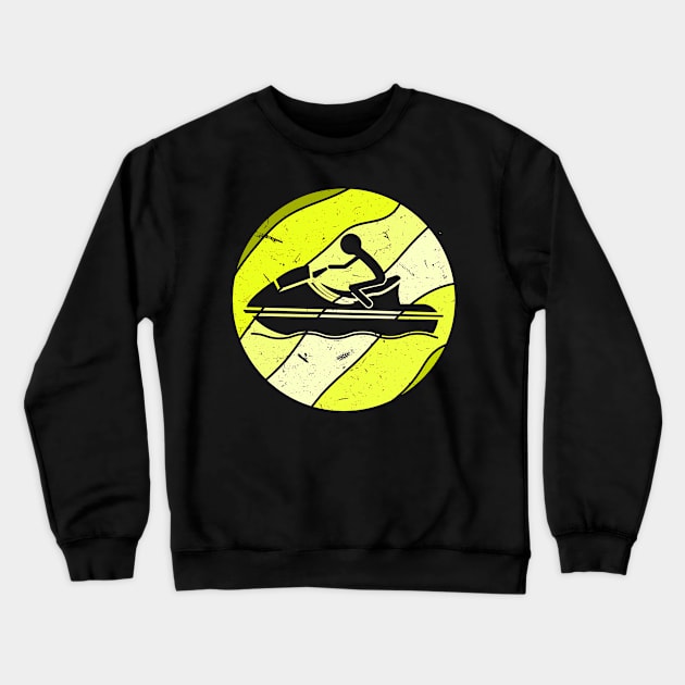 Retro Jet Ski Crewneck Sweatshirt by Imutobi